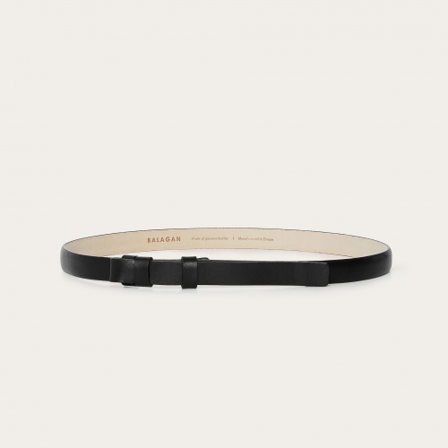 Thin belt without a buckle, black